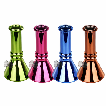 6″ Lume Beaker Mini Glass Bong – Metallic Finish [JBLMIN-03-16]