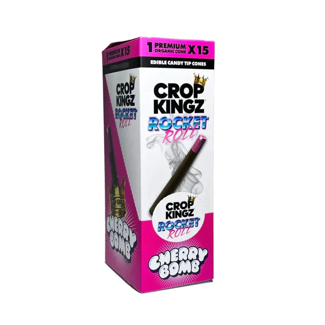 Crop Kingz | Rocket Rolls – Pre-Rolled Hemp Cones with Edible Candy Tip (15 Packs / Box)